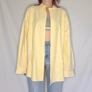 Ralph Lauren yellow oversized button up shirt